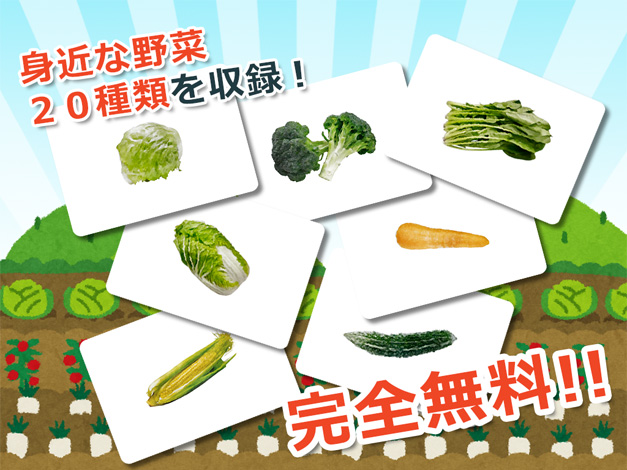 ［RK English］ANYWARE 子供向け 英語学習 知育アプリ みんなの野菜カード